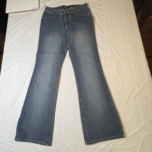Route 66 Womens Low Rise Flare Jeans Medium Wash Denim Size 8